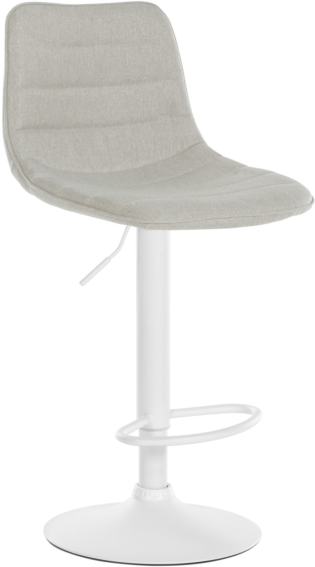 Barkruk Stof - Barstoel - Uiterst Comfortabel Design, Verstelbare Zithoogte Kleur crème