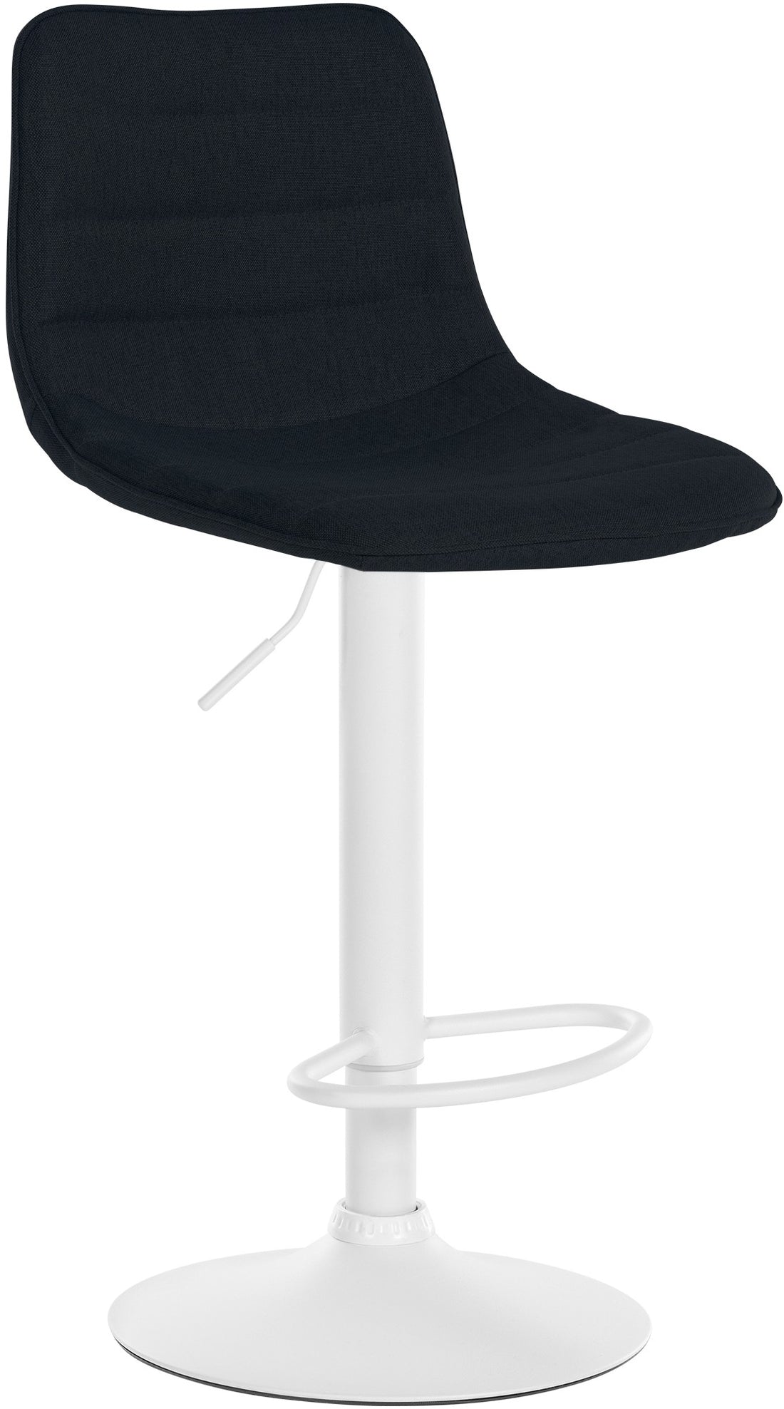 Stoffen Barkruk - Kruk Stoel - Ergonomisch Design & 360° Draaibaarheid Kleur zwart