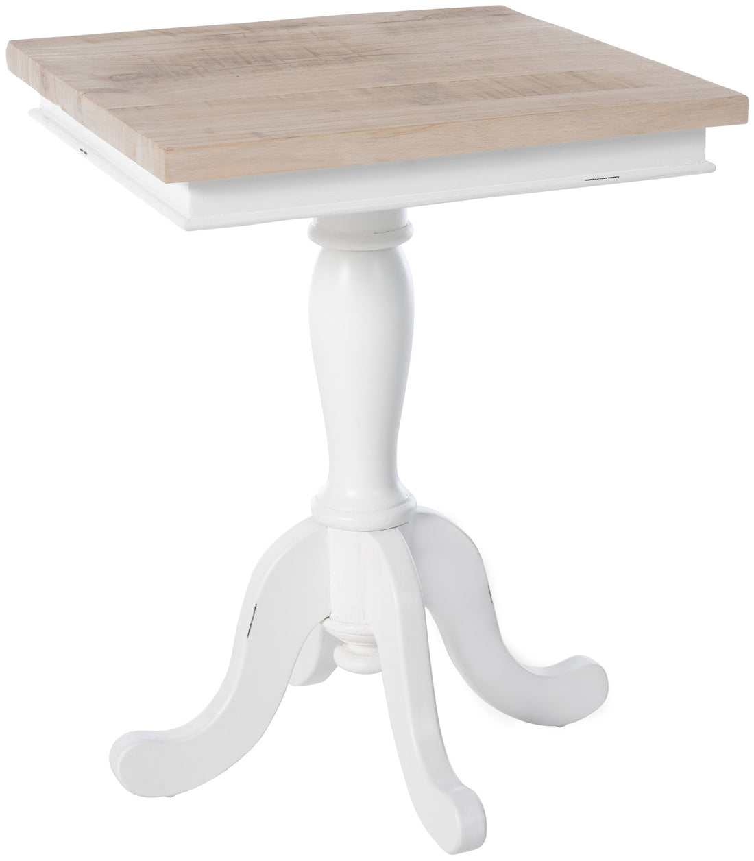 Moderne Bijzettafel - Functionele Tafel - Duurzaam Mindi-Hout Kleur natuurlijk/wit Maat