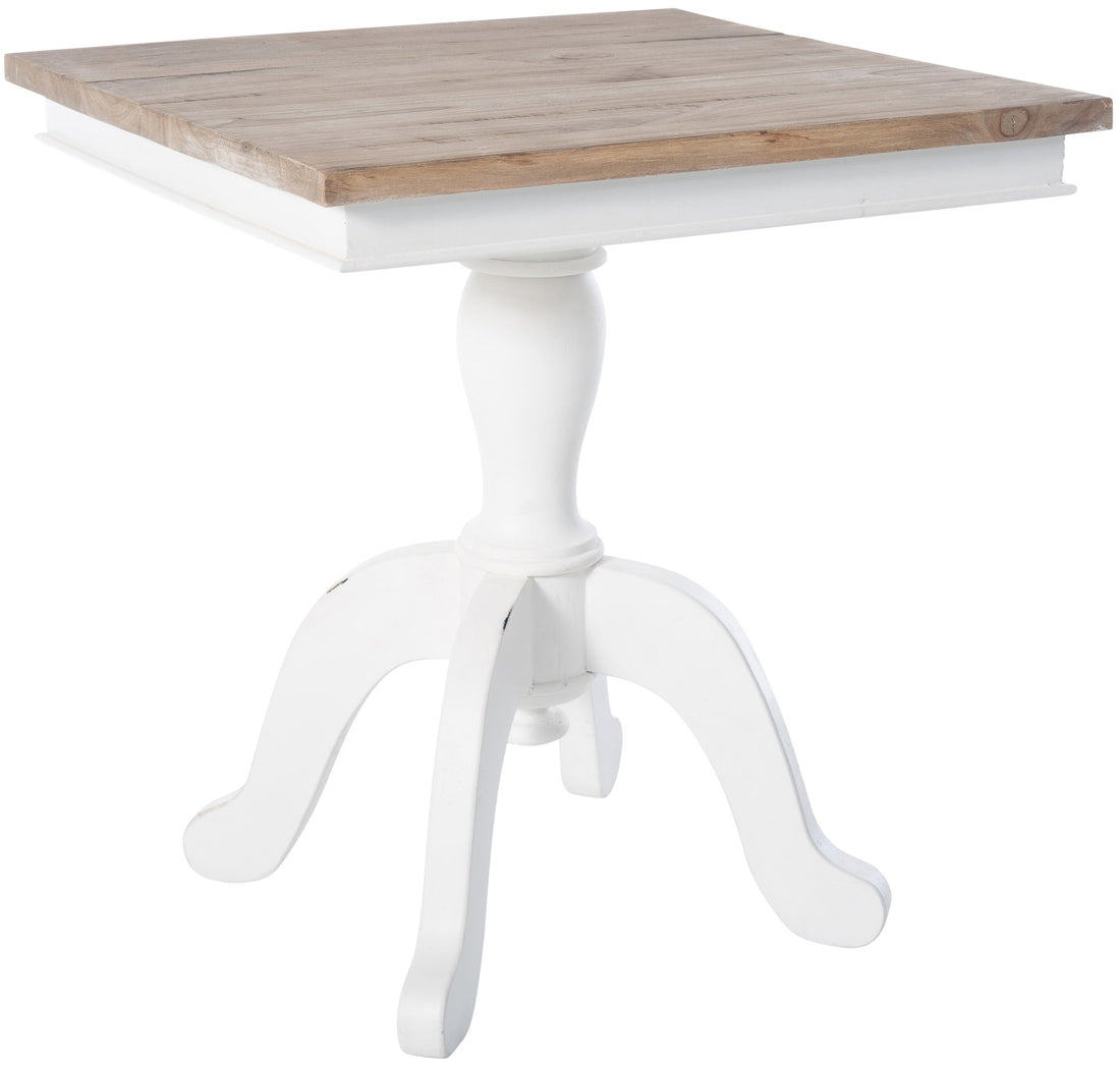 Moderne Bijzettafel - Functionele Tafel - Duurzaam Mindi-Hout Kleur natuurlijk/wit Maat