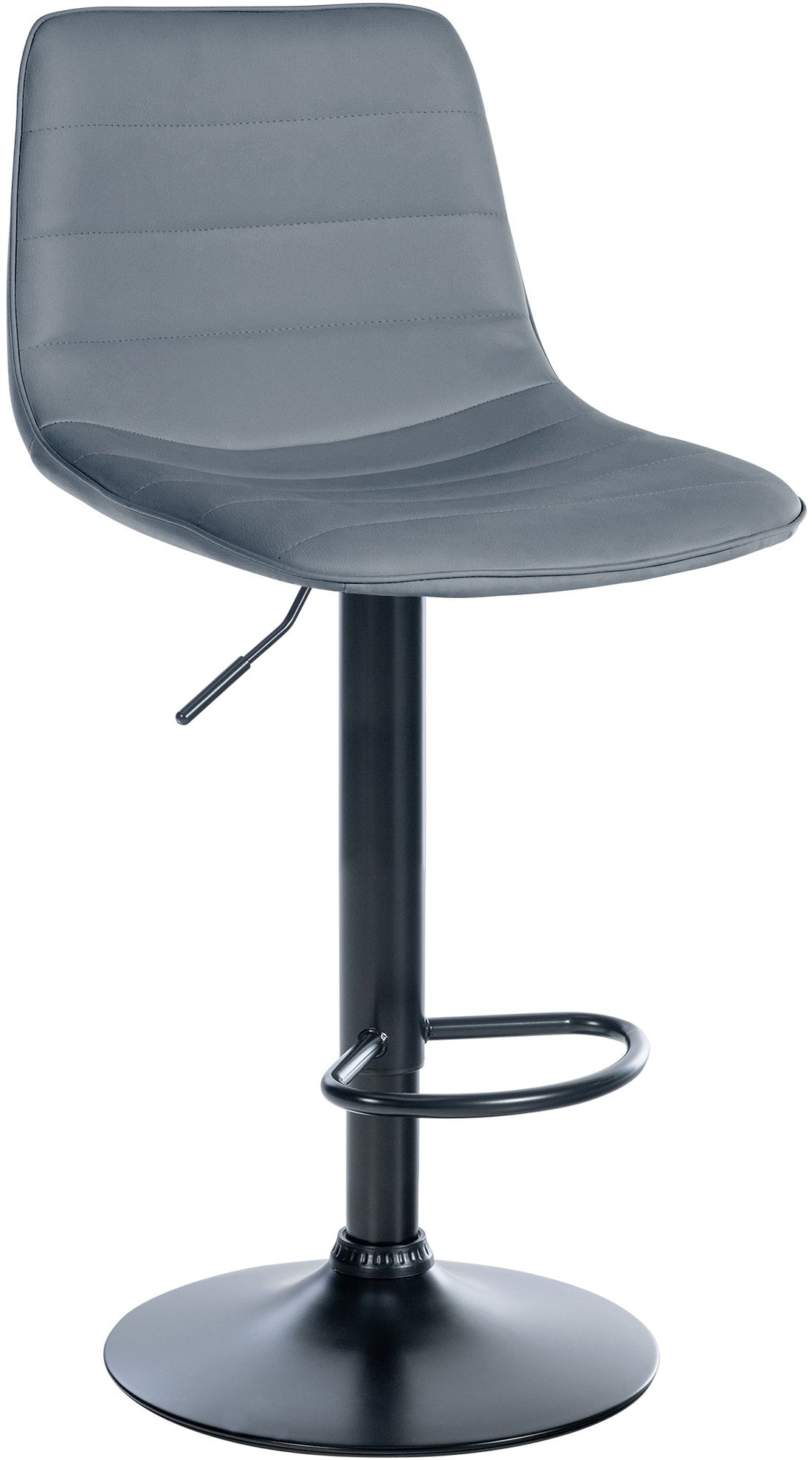 Grijze Kunstleren Barkruk - Barstoel - Ergonomische Zitting, Tijdloos Design Kleur grijs