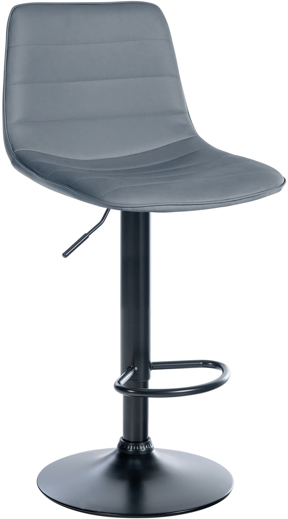 Grijze Kunstleren Barkruk - Barstoel - Ergonomische Zitting, Tijdloos Design Kleur grijs
