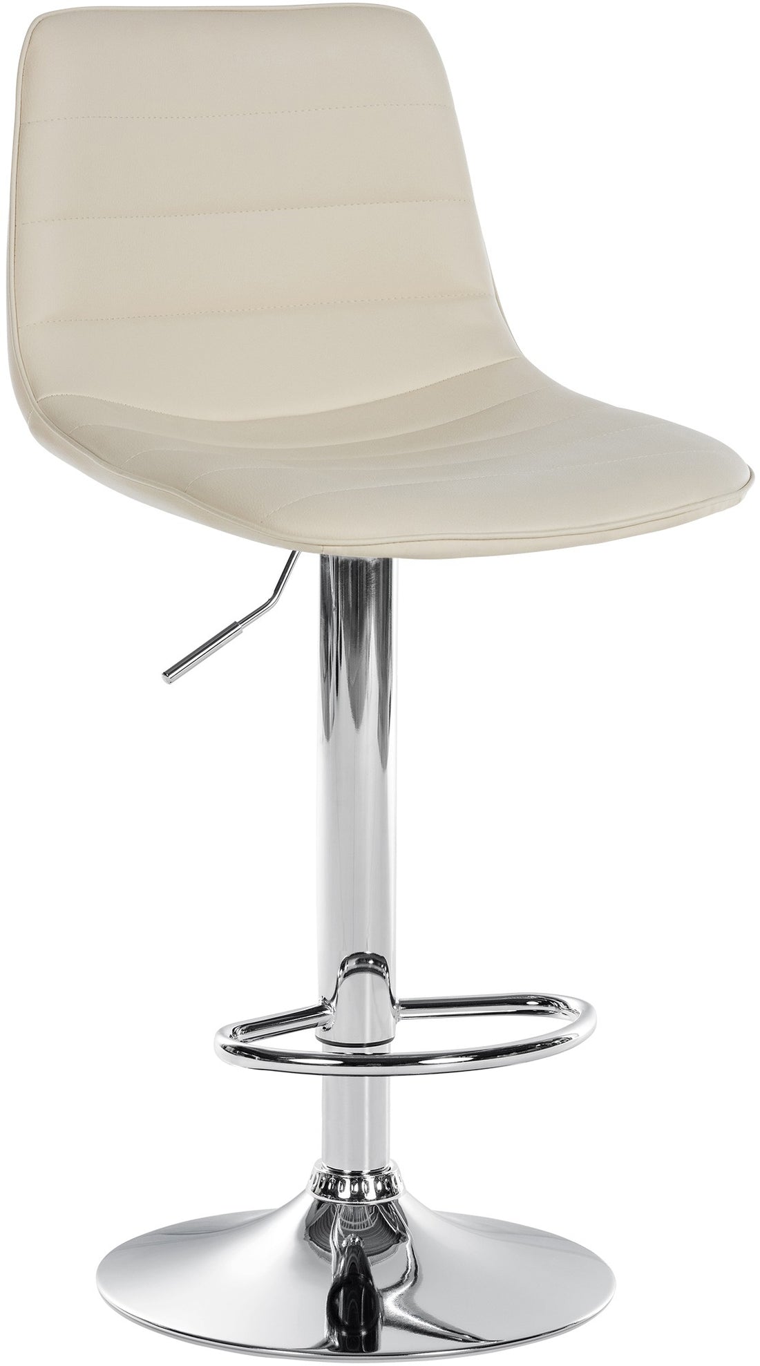 Barkruk van Kunstleer - Counterstoel - Optimaal Comfort, Tijdloos Design, Verstelbaar en 360° Kleur crème