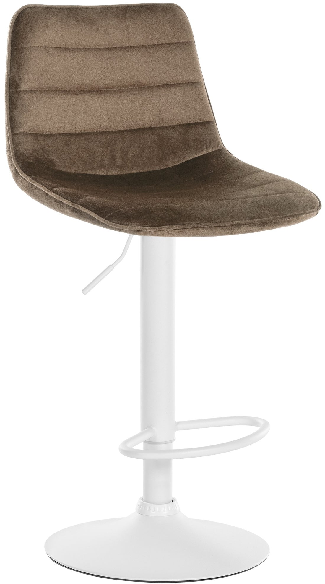 Fluwelen Barkruk - Comfortabele Kruk - Traploos Verstelbare Hoogte, Ergonomisch Design Kleur bruin