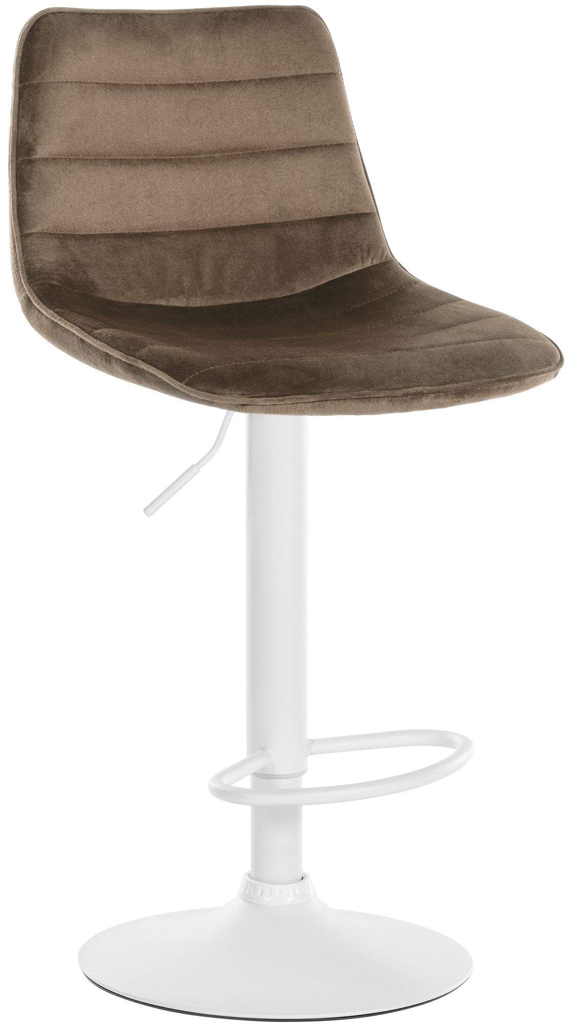 Fluwelen Barkruk - Comfortabele Kruk - Traploos Verstelbare Hoogte, Ergonomisch Design Kleur bruin