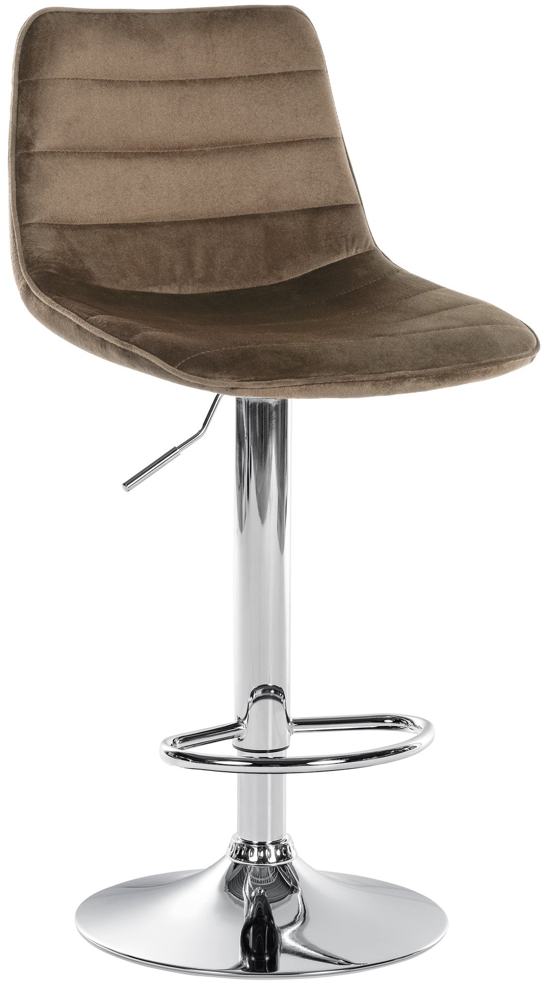 Fluwelen Barkruk - Comfortabele Hoge Kruk - Optimaal Comfort, Verstelbaar & Stabiel Kleur bruin