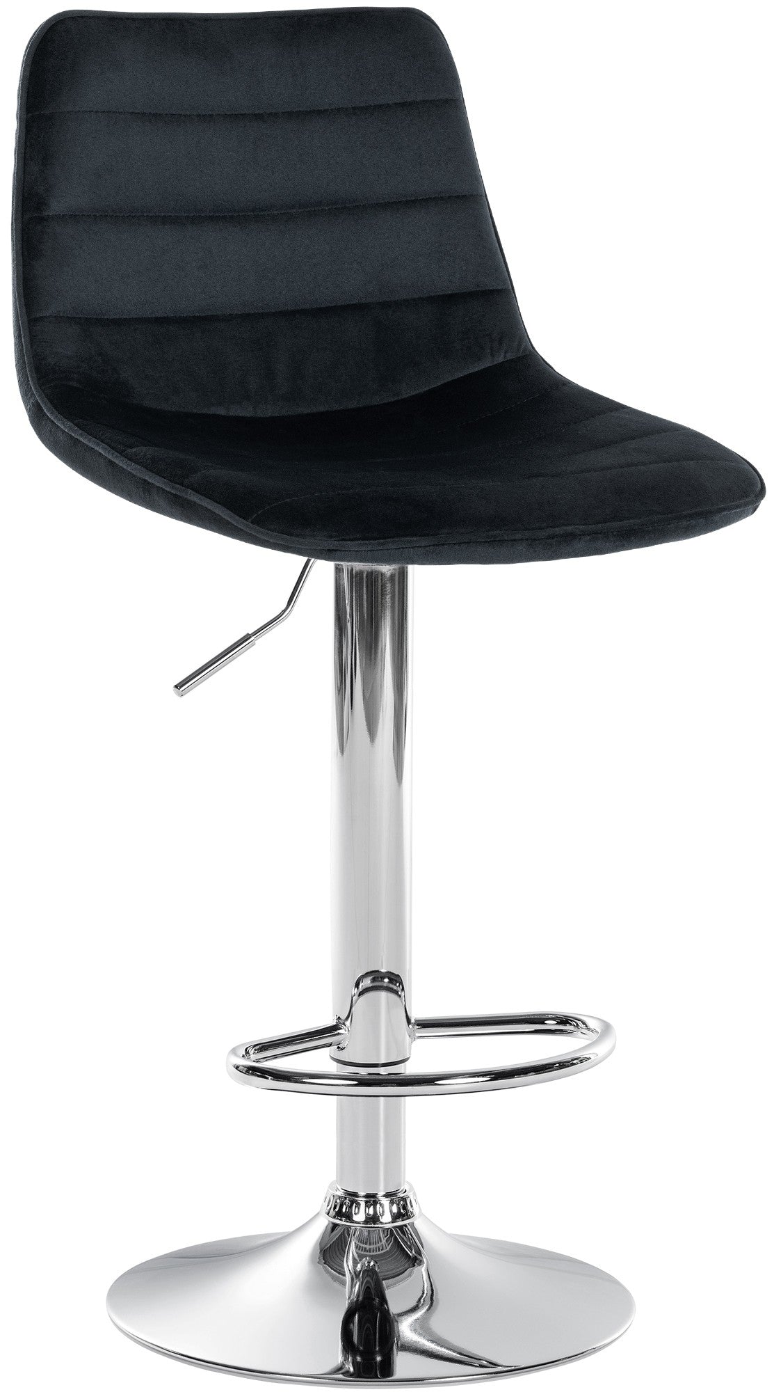 Fluwelen Barkruk - Velvet Kruk - Optimaal Comfort en 360° Draaibaar Kleur zwart