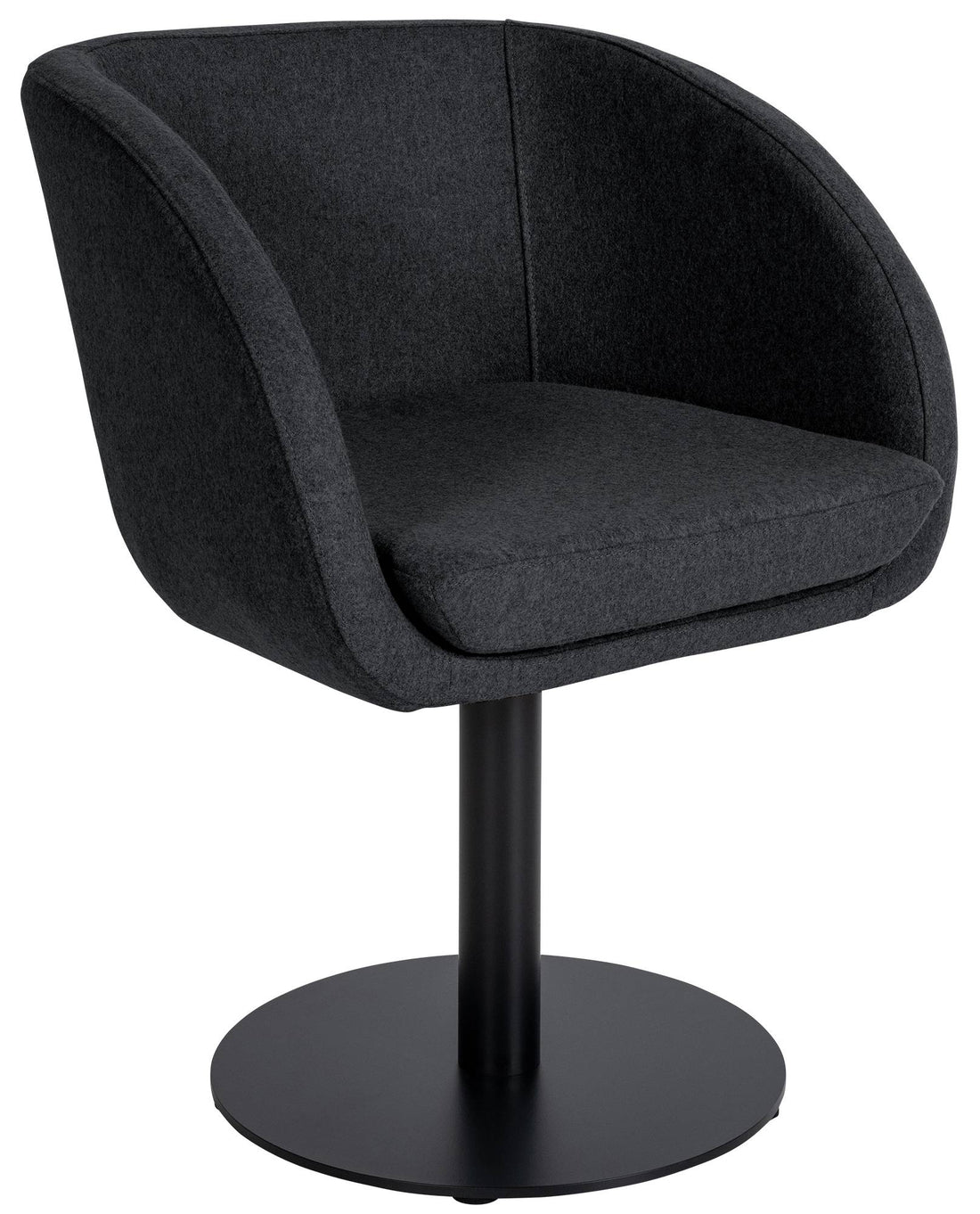 Stijlvolle Fauteuil - Loungestoel - Ultiem Zitcomfort & Duurzaam Vilt Kleur antraciet