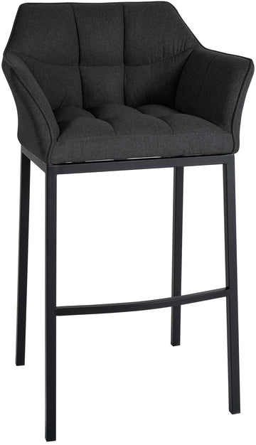 Barkruk Vilt Antraciet - Barstoel - Extra Comfort met Rug- en Armleuningen, Tijdloos Ontwerp Kleur antraciet