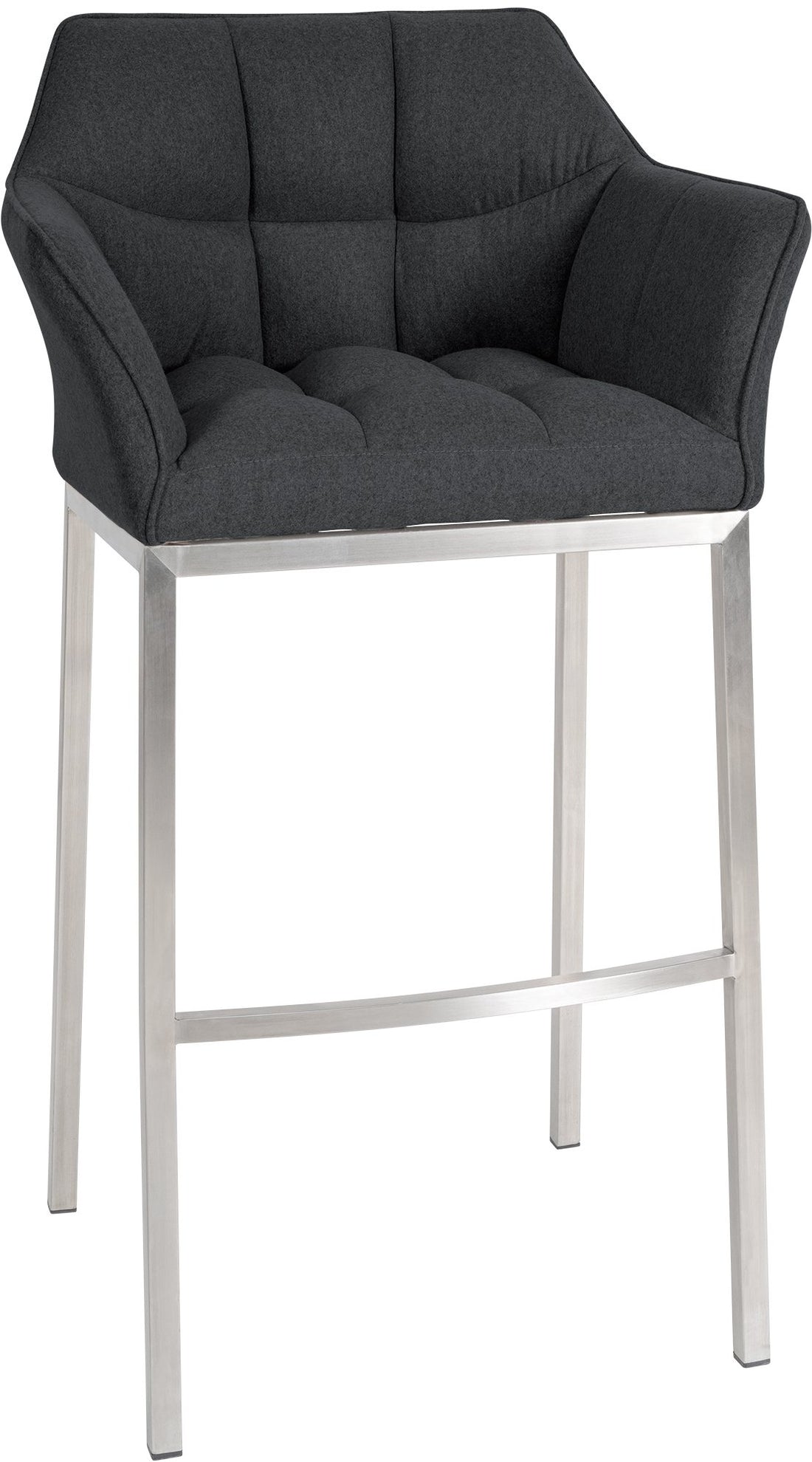 Barkruk Vilt - Kruk - Elegant en Comfortabel Design, Roestvrij Staal Frame Kleur antraciet