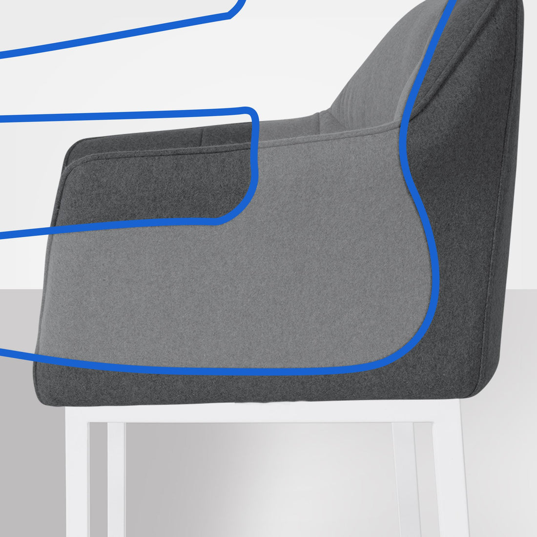 Vilten Barkruk, Baliekruk, Maximale Zitcomfort - Tijdloze Elegantietoevoeging Kleur antraciet