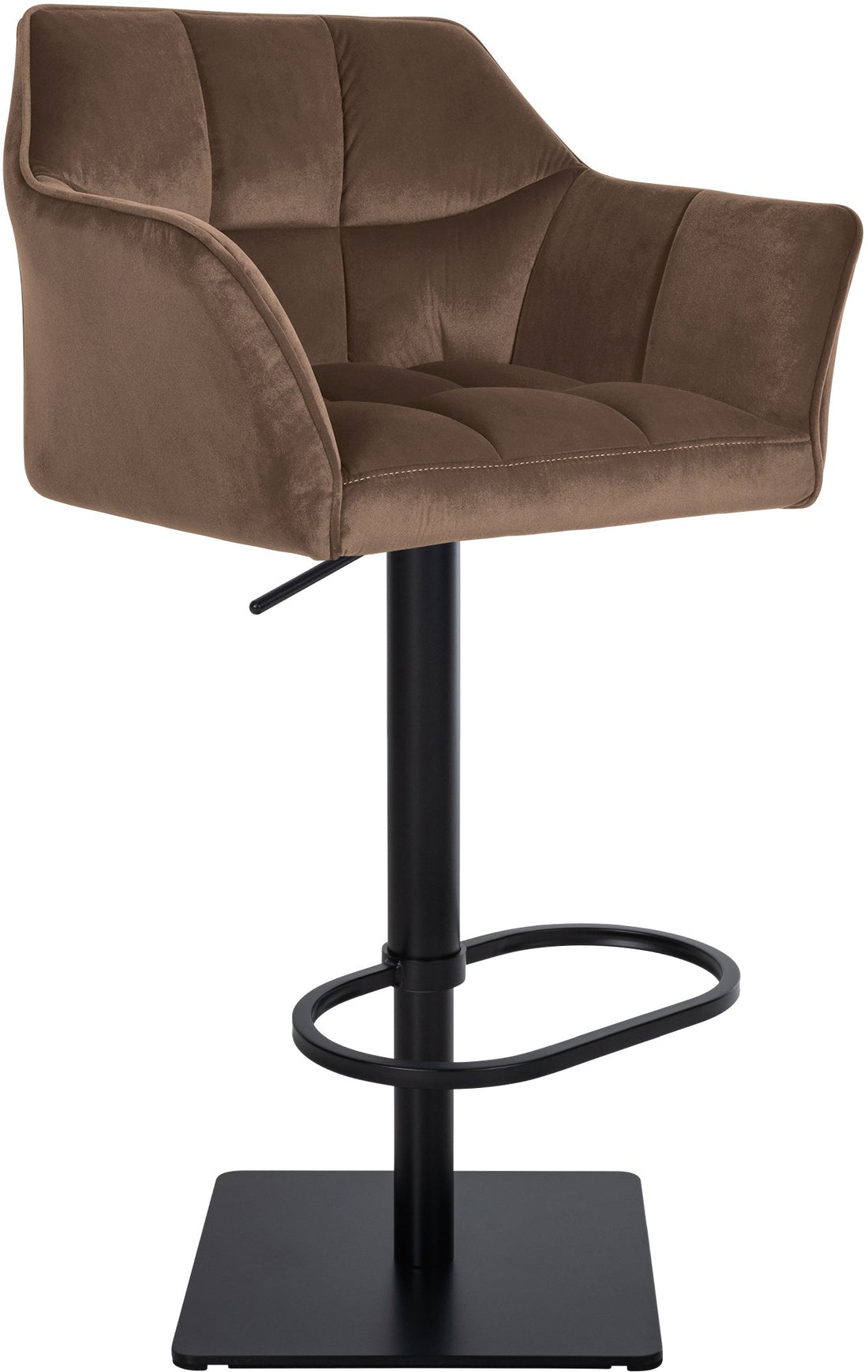 Fluwelen Barkruk - Elegant Zitcomfort - Hoogte Verstelbaar & 360° Draaibaar Kleur bruin