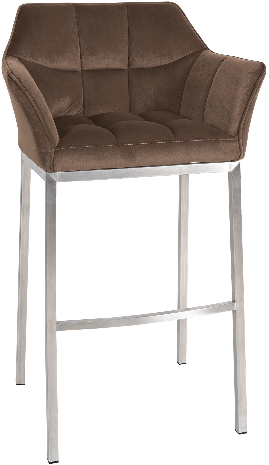Elegante Fluwelen Barkruk - Luxe Kruk - Extra Zitcomfort & Moderne Uitstraling Kleur bruin