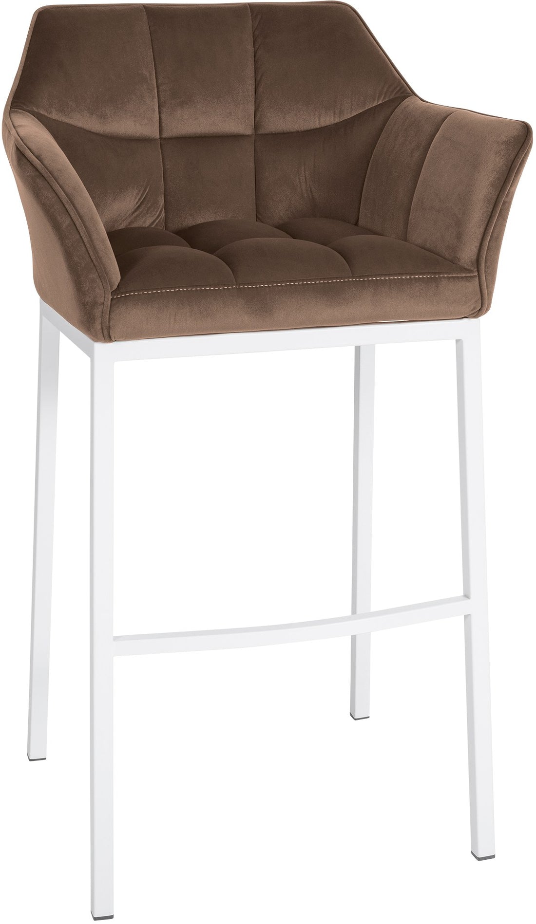 Barkruk Fluweel - Kruk - Extra Comfort Rug- & Armleuningen, Elegant Design Kleur bruin