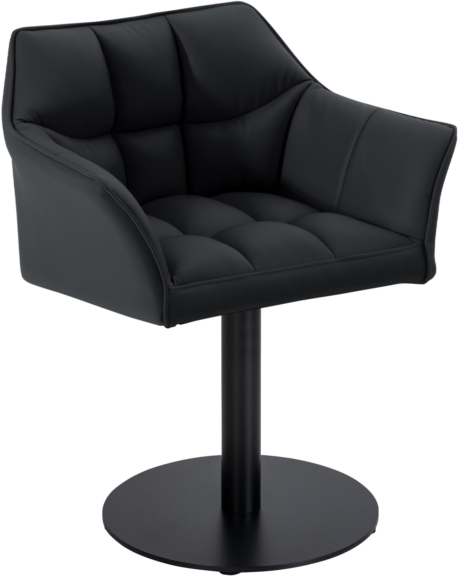 Moderne Loungestoel - Comfortabele Zetel, Extra Stabiliteit, Fluweel en Kunstleer Kleur zwart