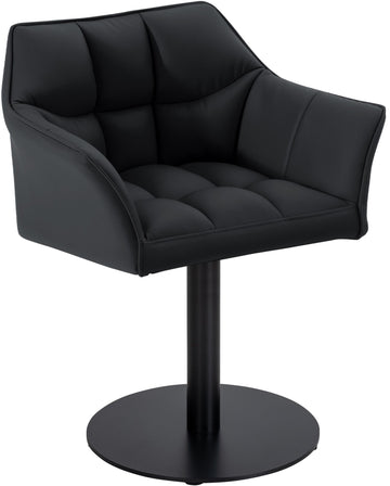 Moderne Loungestoel - Comfortabele Zetel, Extra Stabiliteit, Fluweel en Kunstleer Kleur zwart