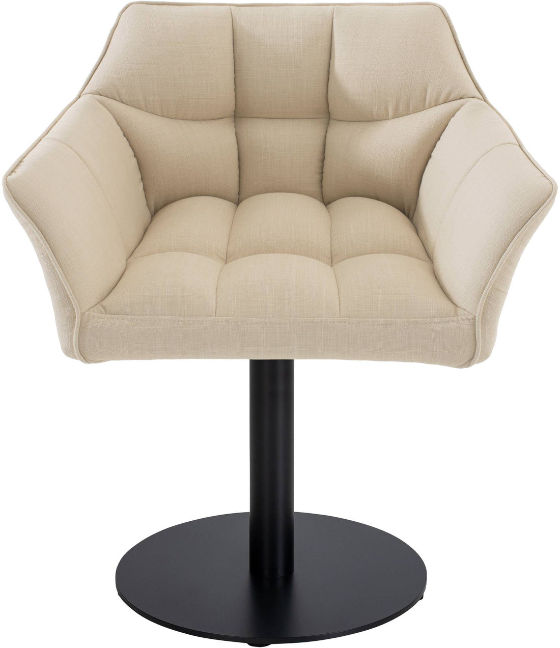 Loungestoel, Zitstoel - Modern Comfort - Stijlvol Metaal Onderstel Kleur crème