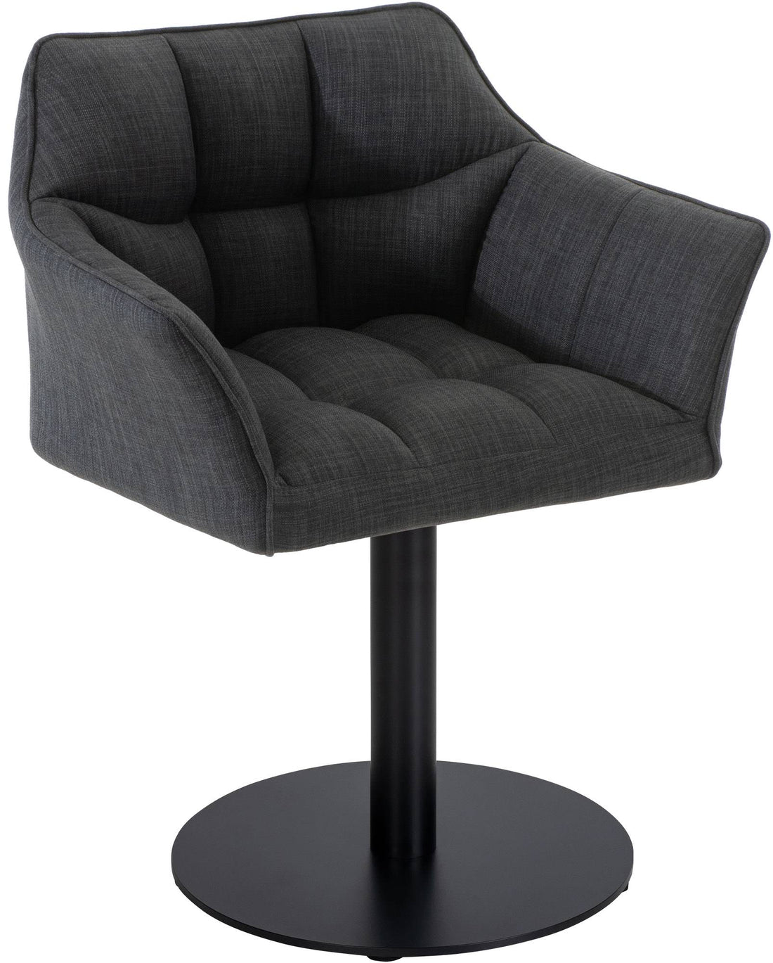 Donkergrijze Loungestoel - Comfortabele Fauteuil - Eigentijds Zitcomfort - Stabiel Metalen Onderstel Kleur donkergrijs