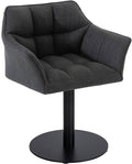 Donkergrijze Loungestoel - Comfortabele Fauteuil - Eigentijds Zitcomfort - Stabiel Metalen Onderstel Kleur donkergrijs