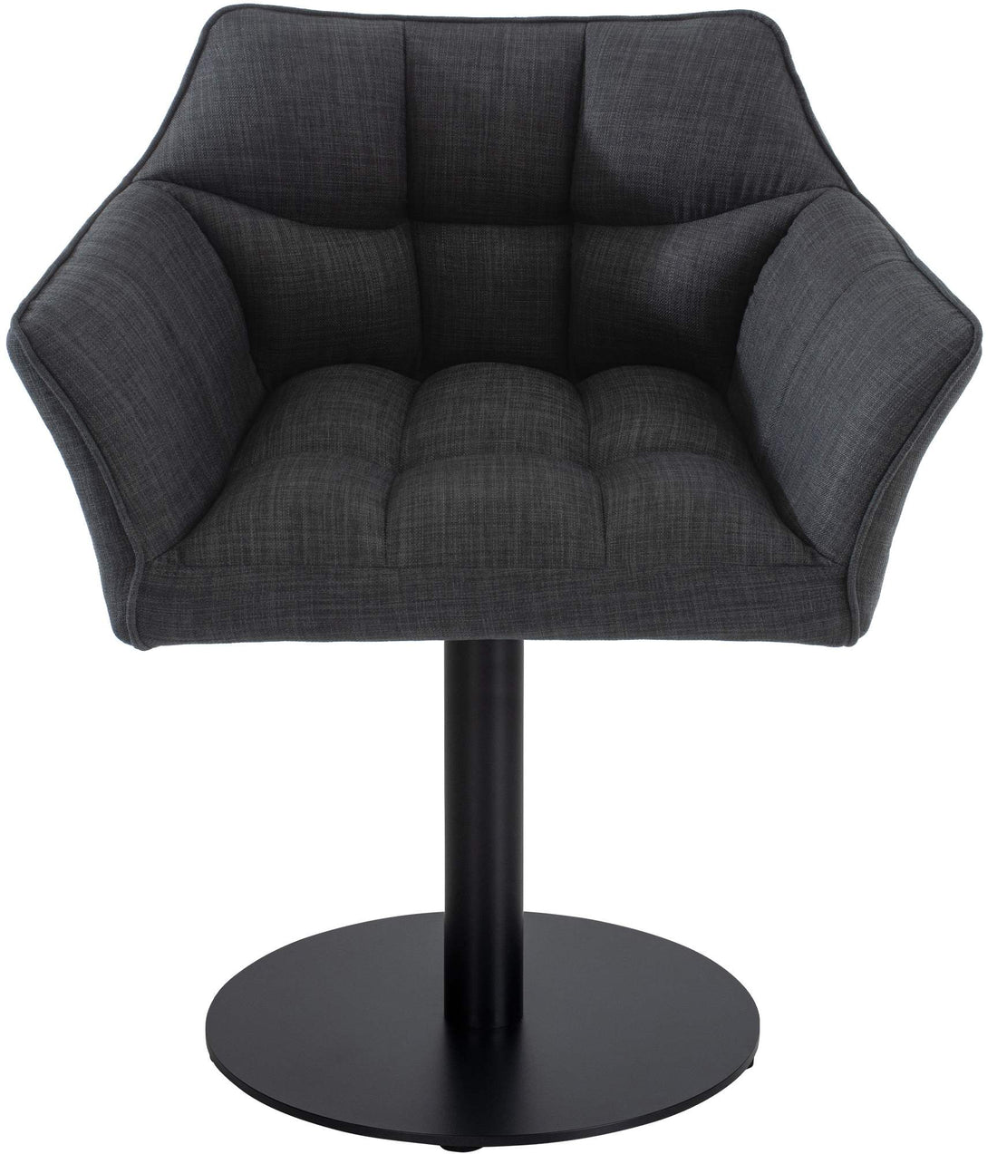 Donkergrijze Loungestoel - Comfortabele Fauteuil - Eigentijds Zitcomfort - Stabiel Metalen Onderstel Kleur donkergrijs