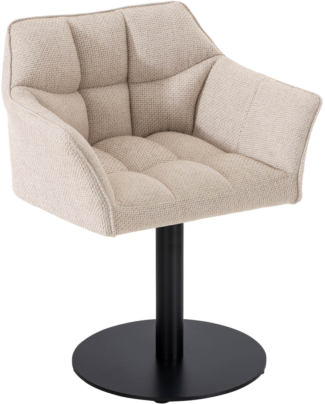 Loungestoel met Armleuningen - Relaxfauteuil - Stabiele Metalen Voet, Comfortabel Design Kleur ivoor