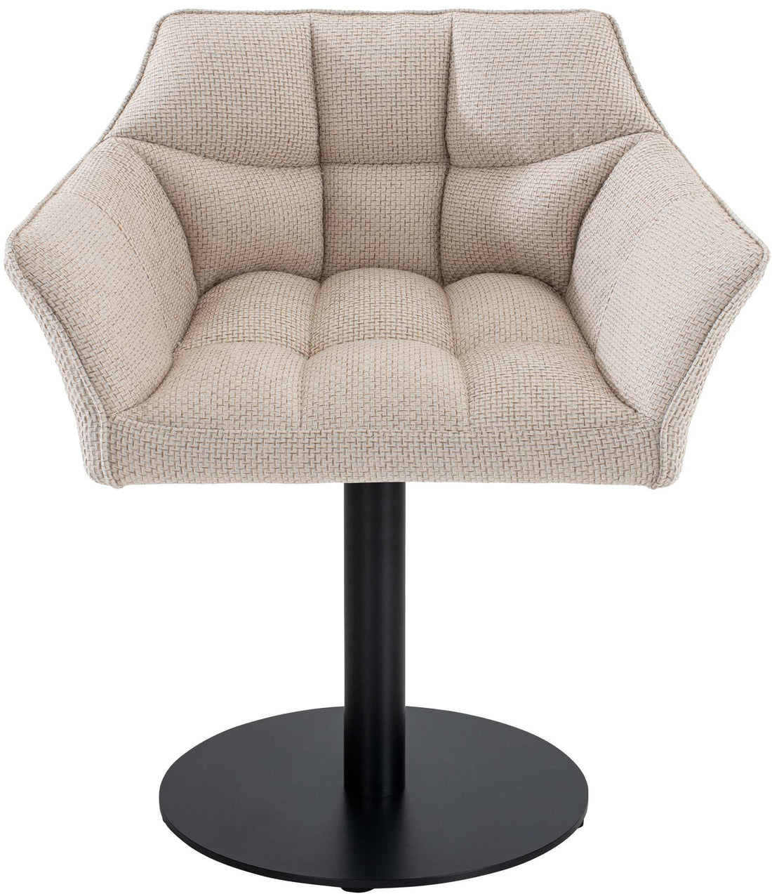 Loungestoel met Armleuningen - Relaxfauteuil - Stabiele Metalen Voet, Comfortabel Design Kleur ivoor
