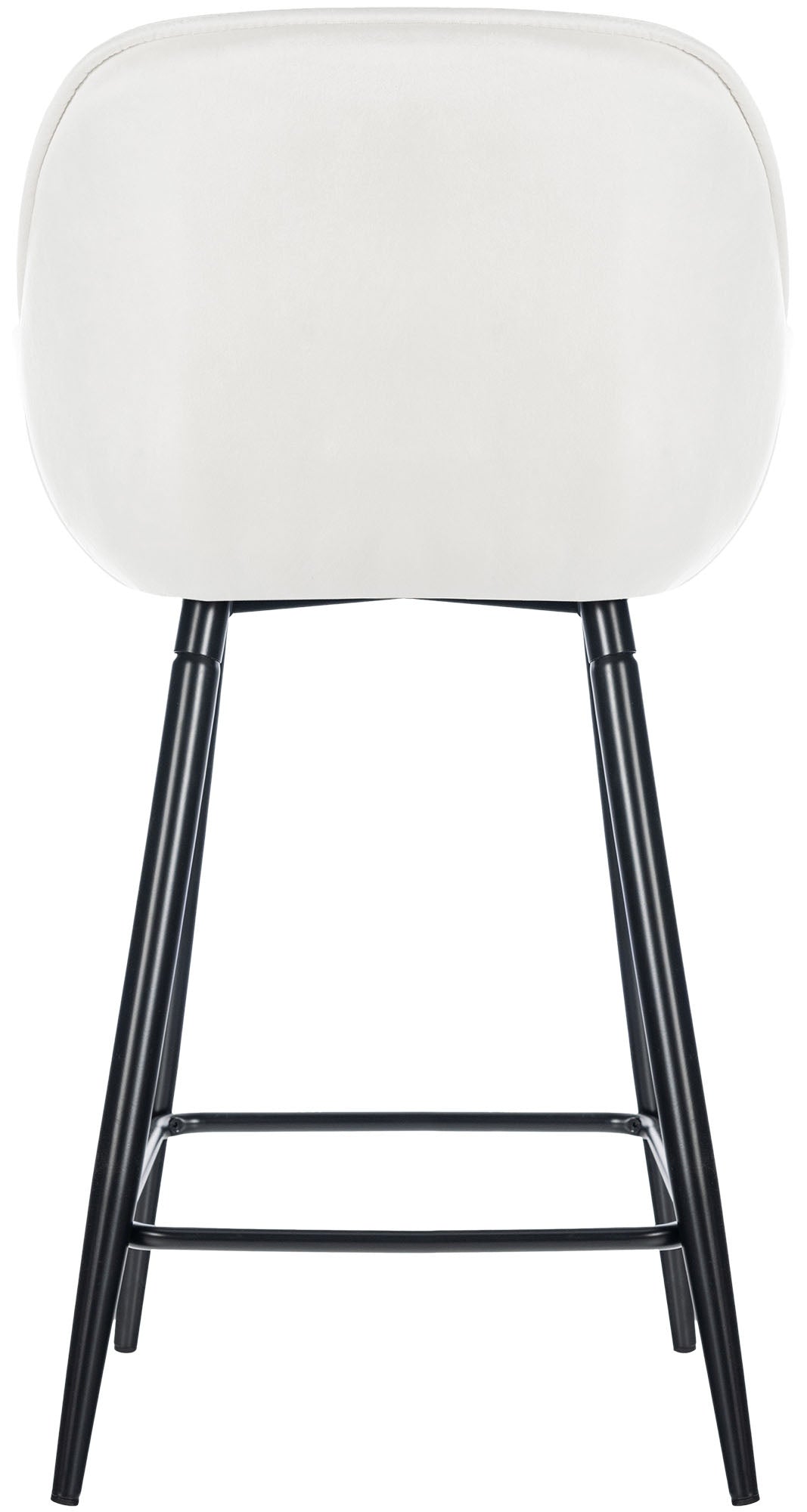 Stijlvolle Fluwelen Barkruk - Luxe Design - Optimaal Zitcomfort & Ondersteuning Kleur crèmewit