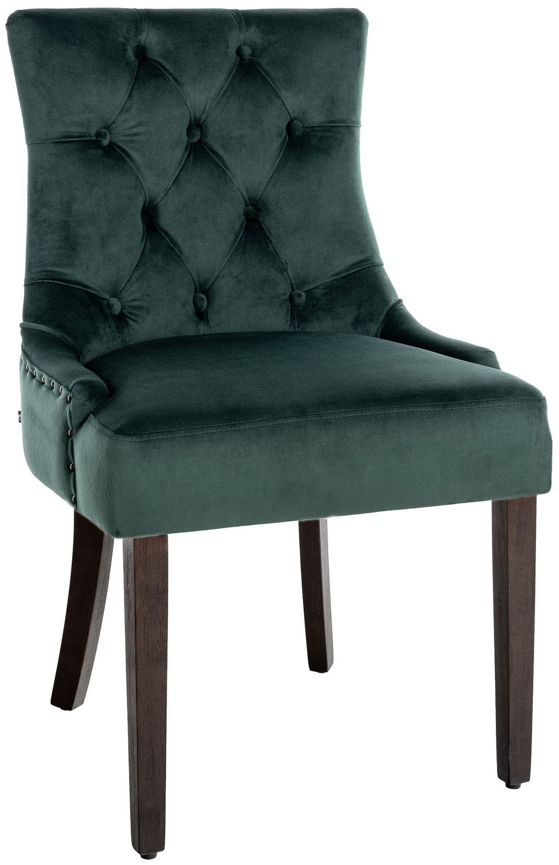Eetkamerstoel - Fluwelen Design - Comfortabel en Robuust voor Dagelijks Gebruik Kleur donkergroen