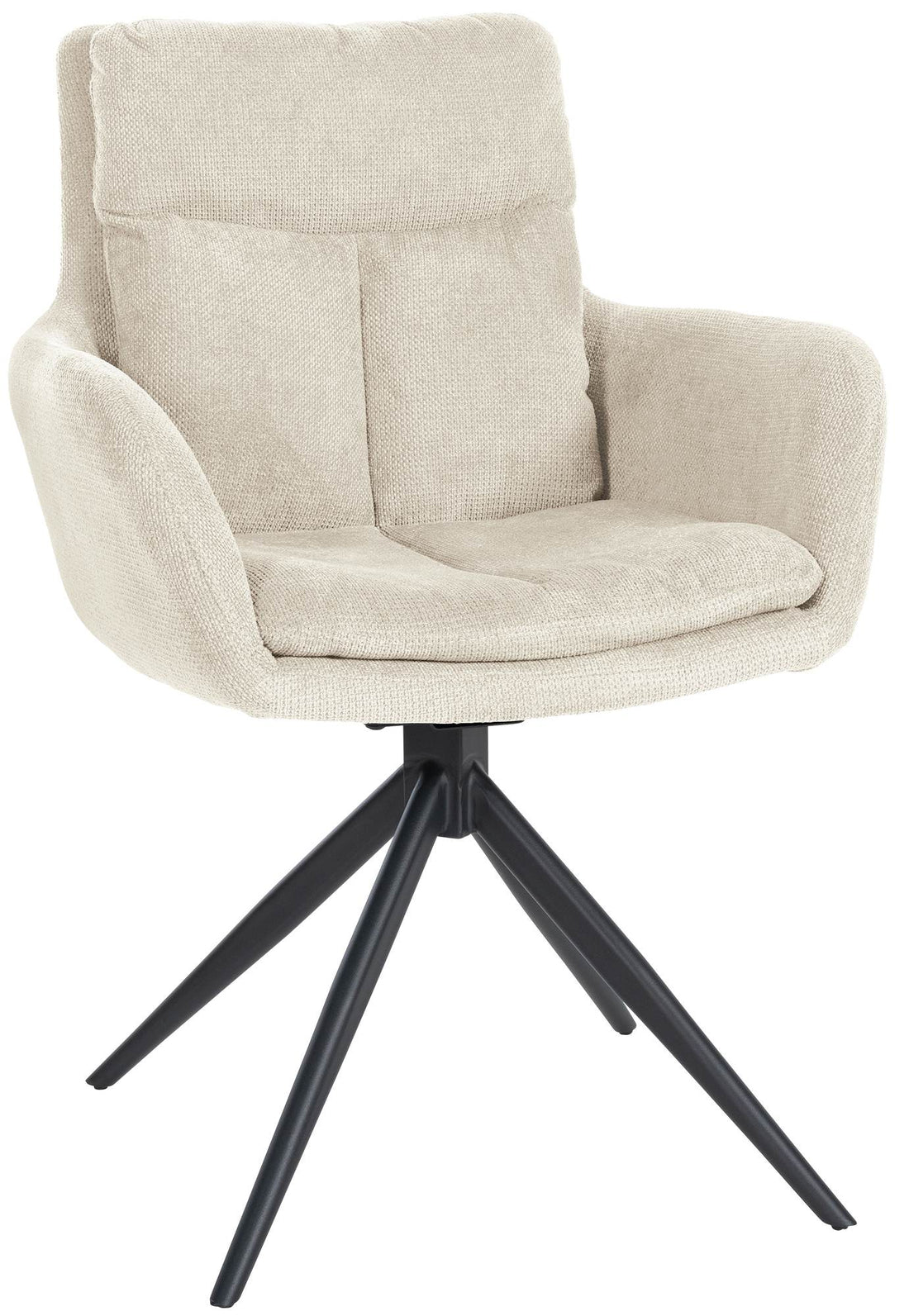 Moderne Eetkamerstoel - Fauteuilstijl - Comfortabel Zitten met 180° Draaifunctie Kleur bruin