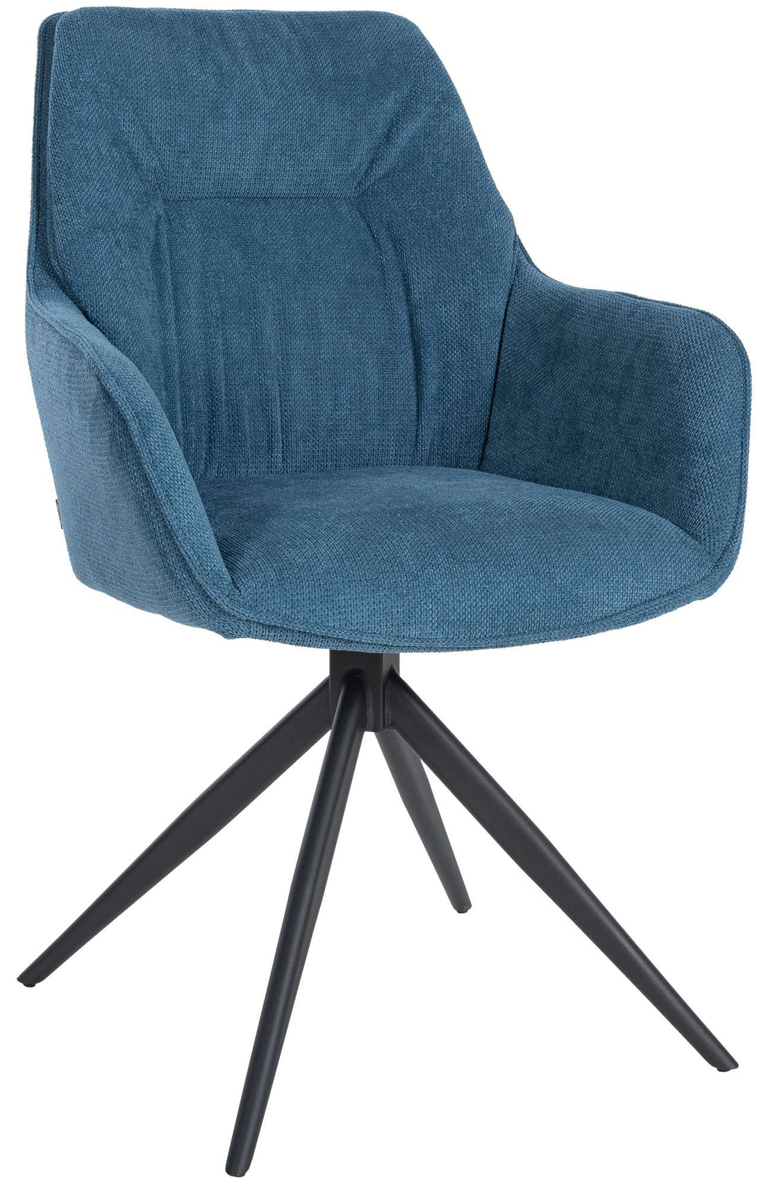 Blauwe Eetkamerstoel - Stijlvolle Textielstoel - 180° Draaibaar voor Extra Bewegingsvrijheid Kleur blauw