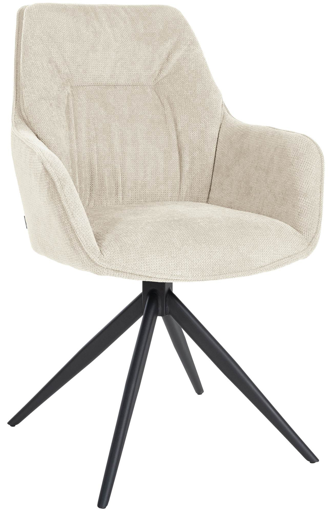 Eetkamerstoel met Swivel-functie - Fauteuilstoel - Hoog Zitcomfort en Moderne Look Kleur crème