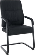 XXL Bezoekersstoel, Gaststoel - Ergonomisch & Belastbaar tot 260kg Kleur zwart/zwart