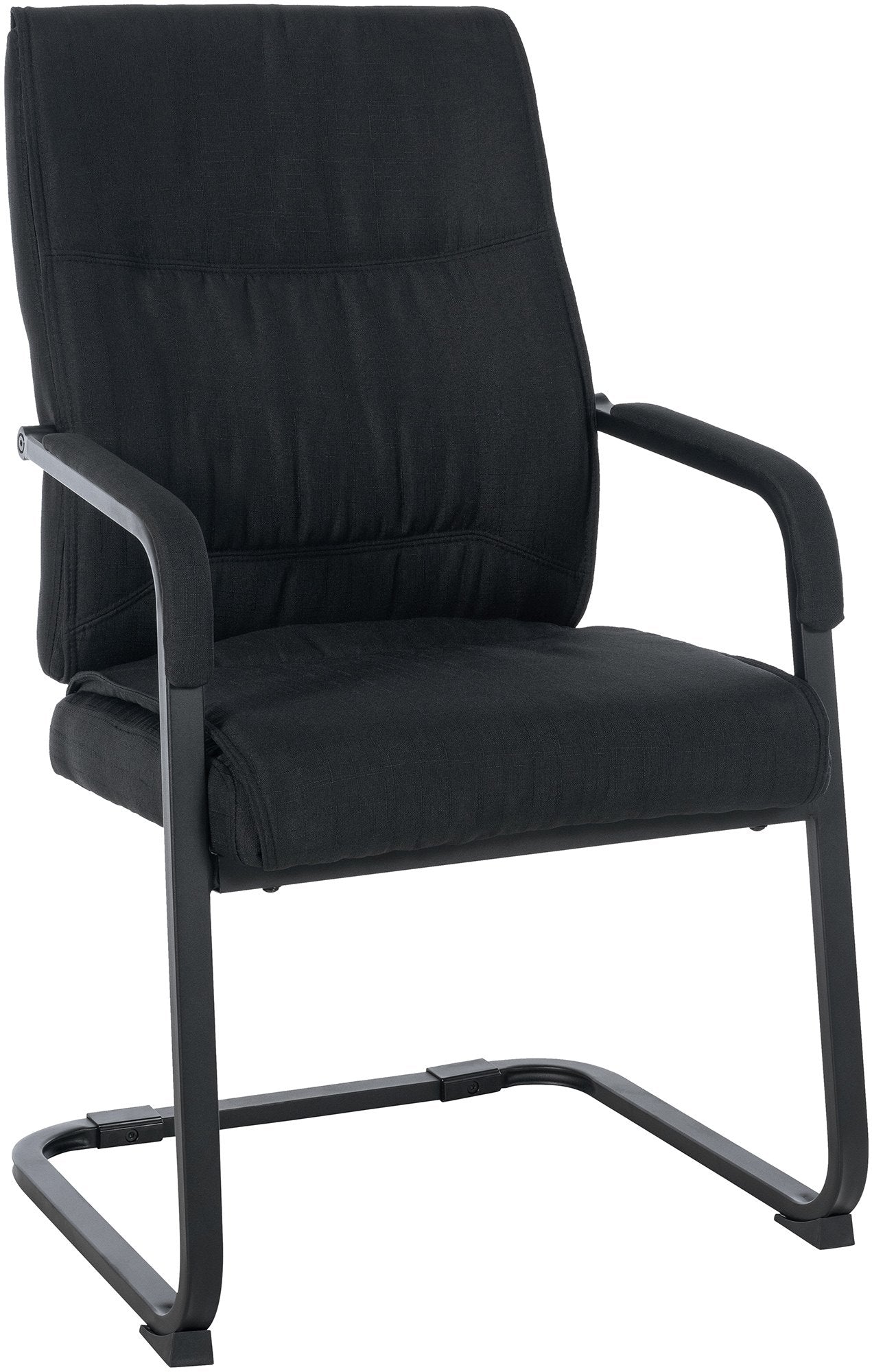 XXL Bezoekersstoel, Gaststoel - Ergonomisch & Belastbaar tot 260kg Kleur zwart/zwart