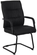 Bezoekersstoel - Gaststoel - Comfortabel Design & Ergonomisch Zittvlak Kleur zwart/zwart