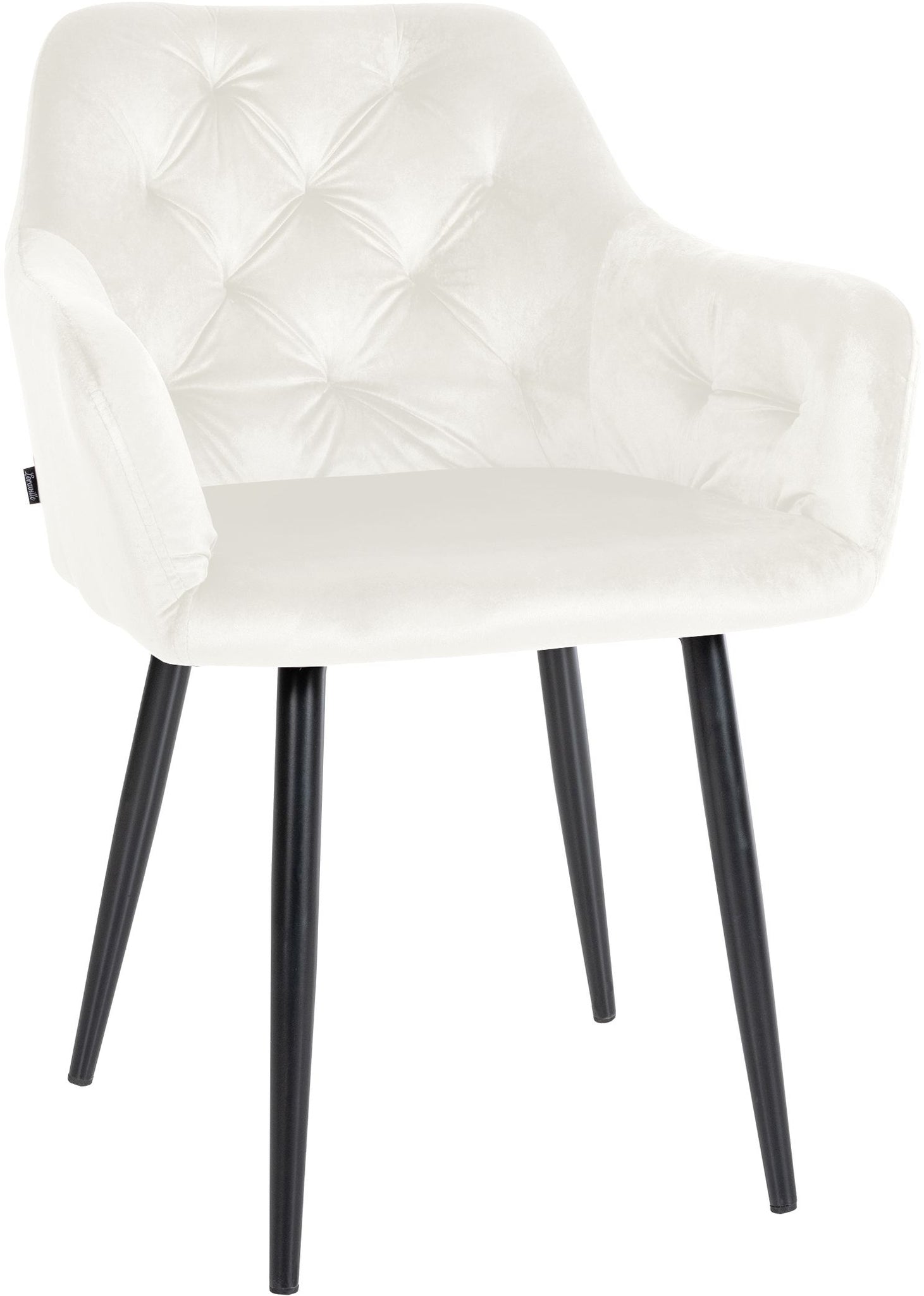 Eetkamerstoel Fluweel - Stoel - Comfortabel Zitcomfort, Onderhoudsvriendelijk Design Kleur crème