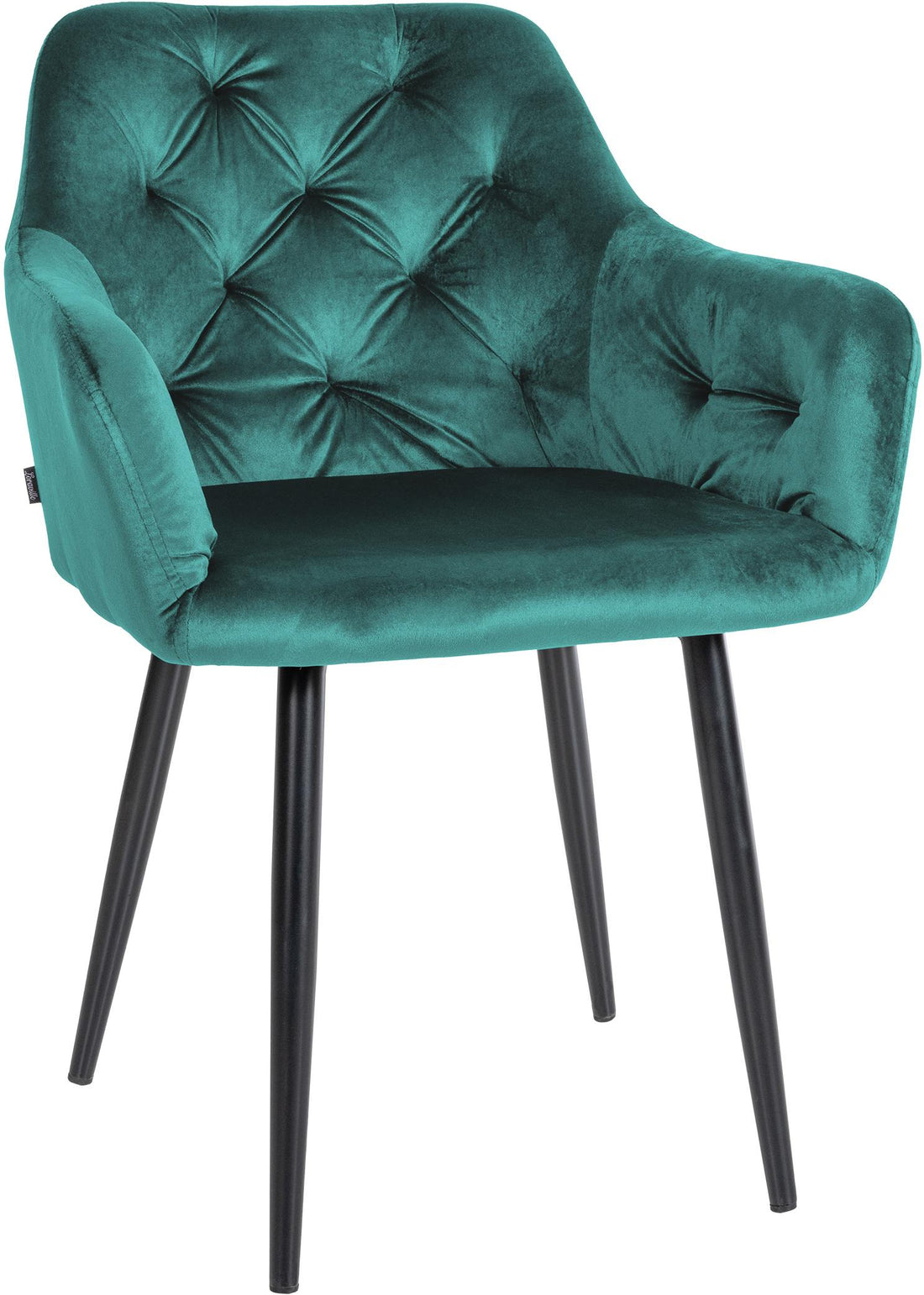 Fluwelen Eetkamerstoel - Velvet Chair - Comfortabele Zitting, Modern Design Kleur donkergroen