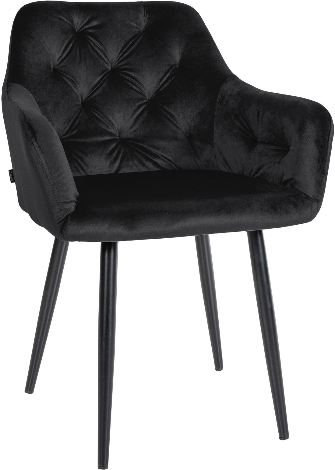 Fluwelen Eetkamerstoel - Keukenstoel - Comfortabel Zitplezier & Easy Maintenance Kleur zwart