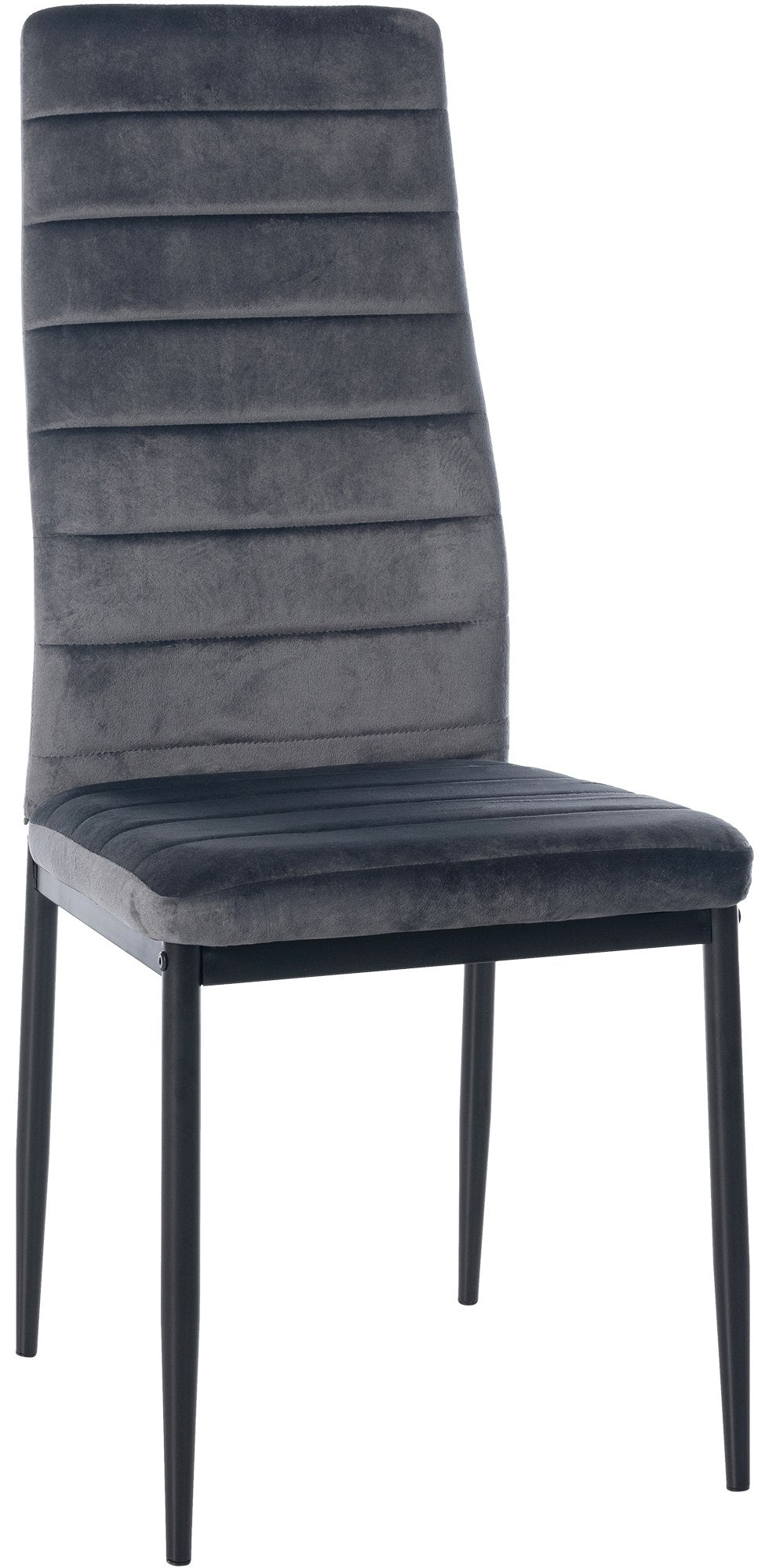 Eetkamerstoel - Keukenstoel - Hoog Zitcomfort, Robuust Metaal Frame Kleur grijs Materiaal zacht