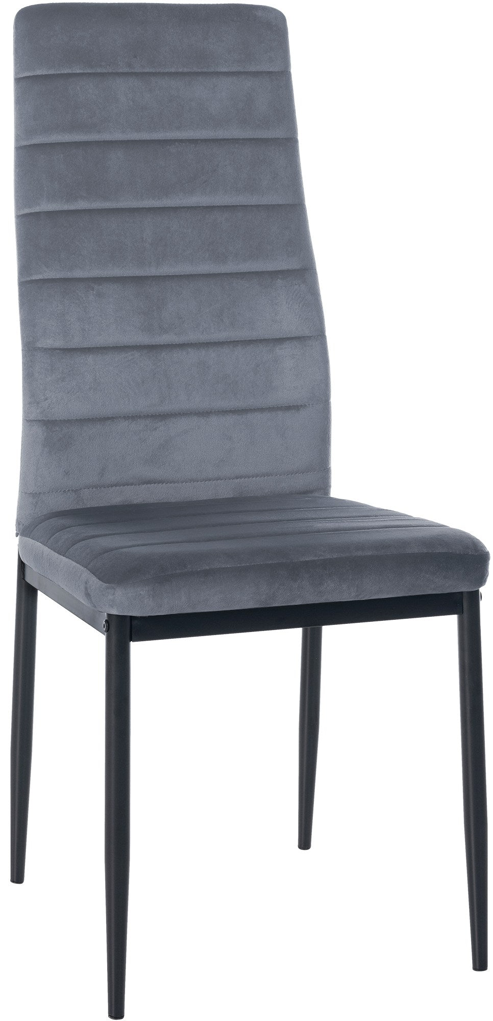 Eetkamerstoel - Keukenstoel - Hoog Zitcomfort, Robuust Metaal Frame Kleur lichtgrijs Materiaal zacht