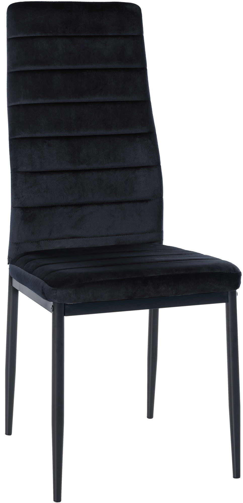 Eetkamerstoel - Keukenstoel - Hoog Zitcomfort, Robuust Metaal Frame Kleur zwart Materiaal zacht