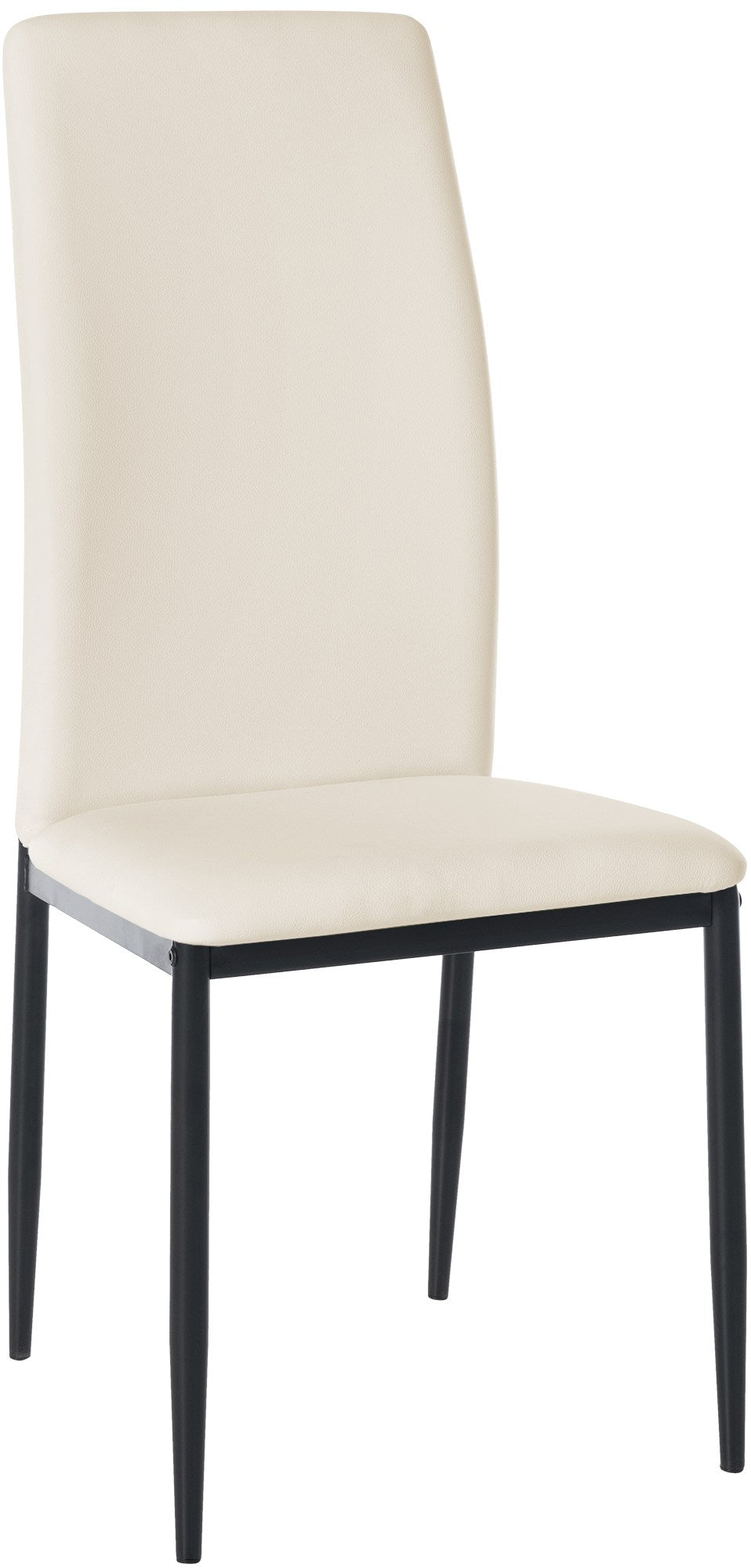 Moderne Eetkamerstoel - Keukenstoel - Hoog Zitcomfort, Onderhoudsvriendelijke Bekleding Kleur crème