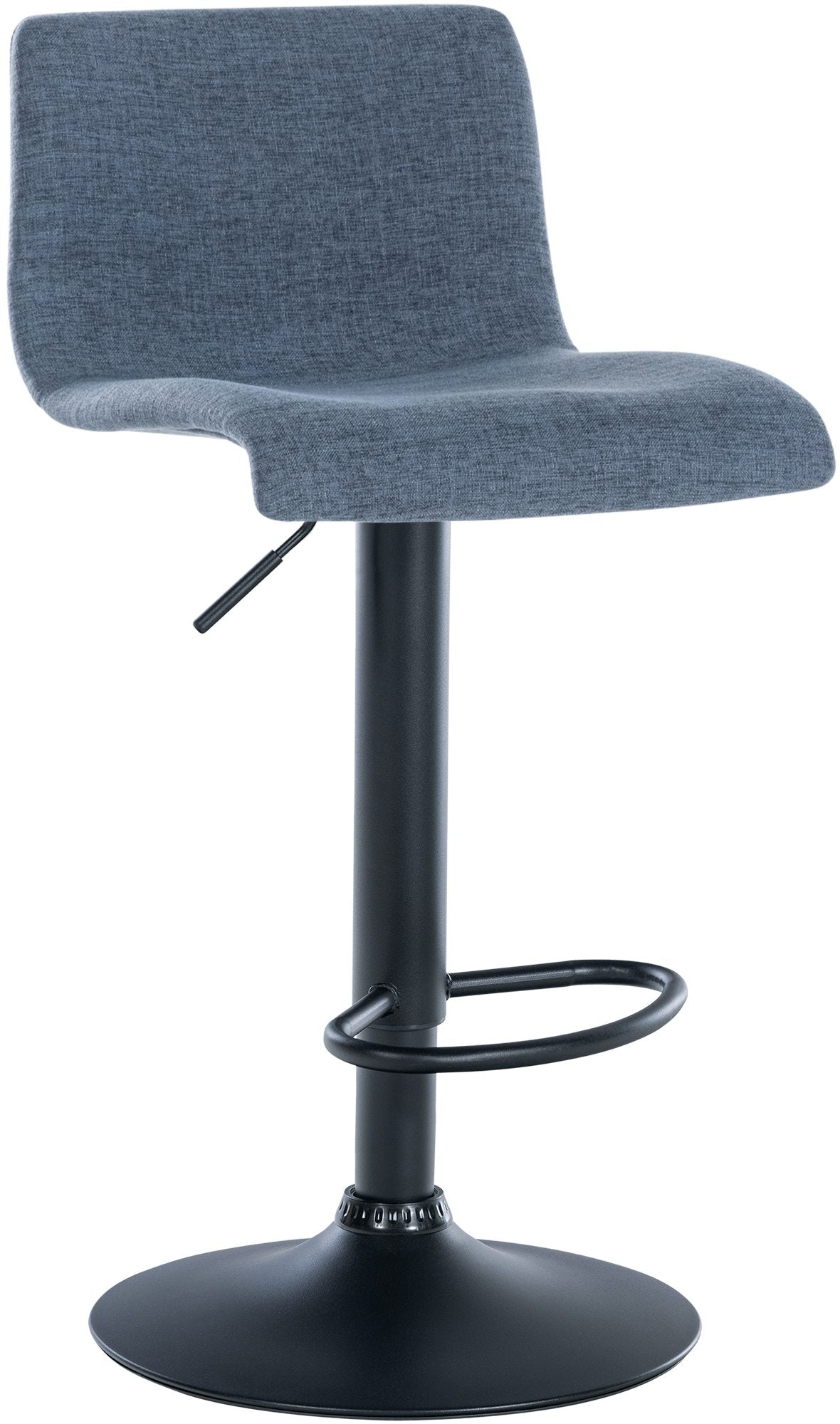Moderne Barkruk - Trendy Zithoogte - 360° Roteerbaar en Verstelbaar Kleur blauw Materiaal Stof