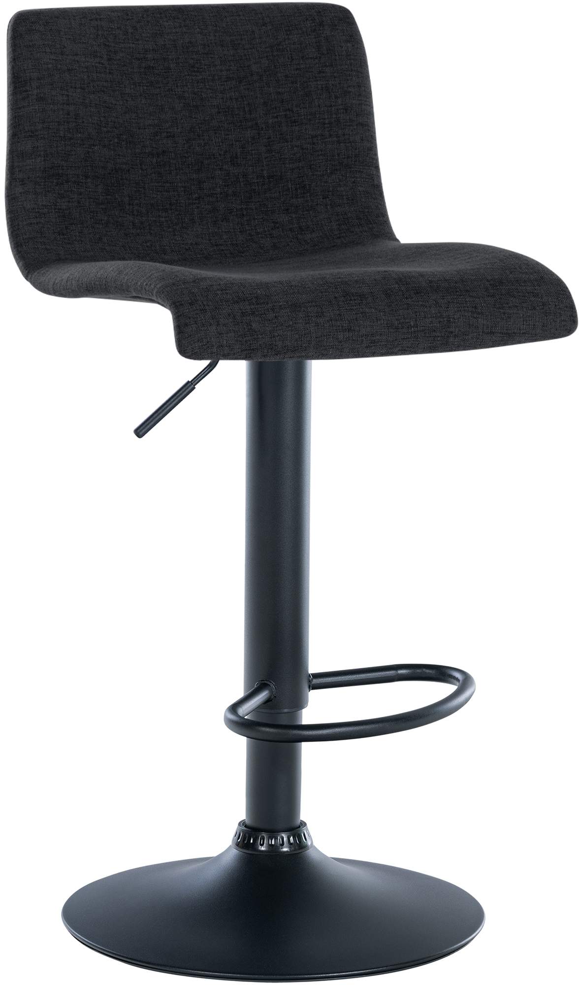 Moderne Barkruk - Trendy Zithoogte - 360° Roteerbaar en Verstelbaar Kleur zwart Materiaal Stof