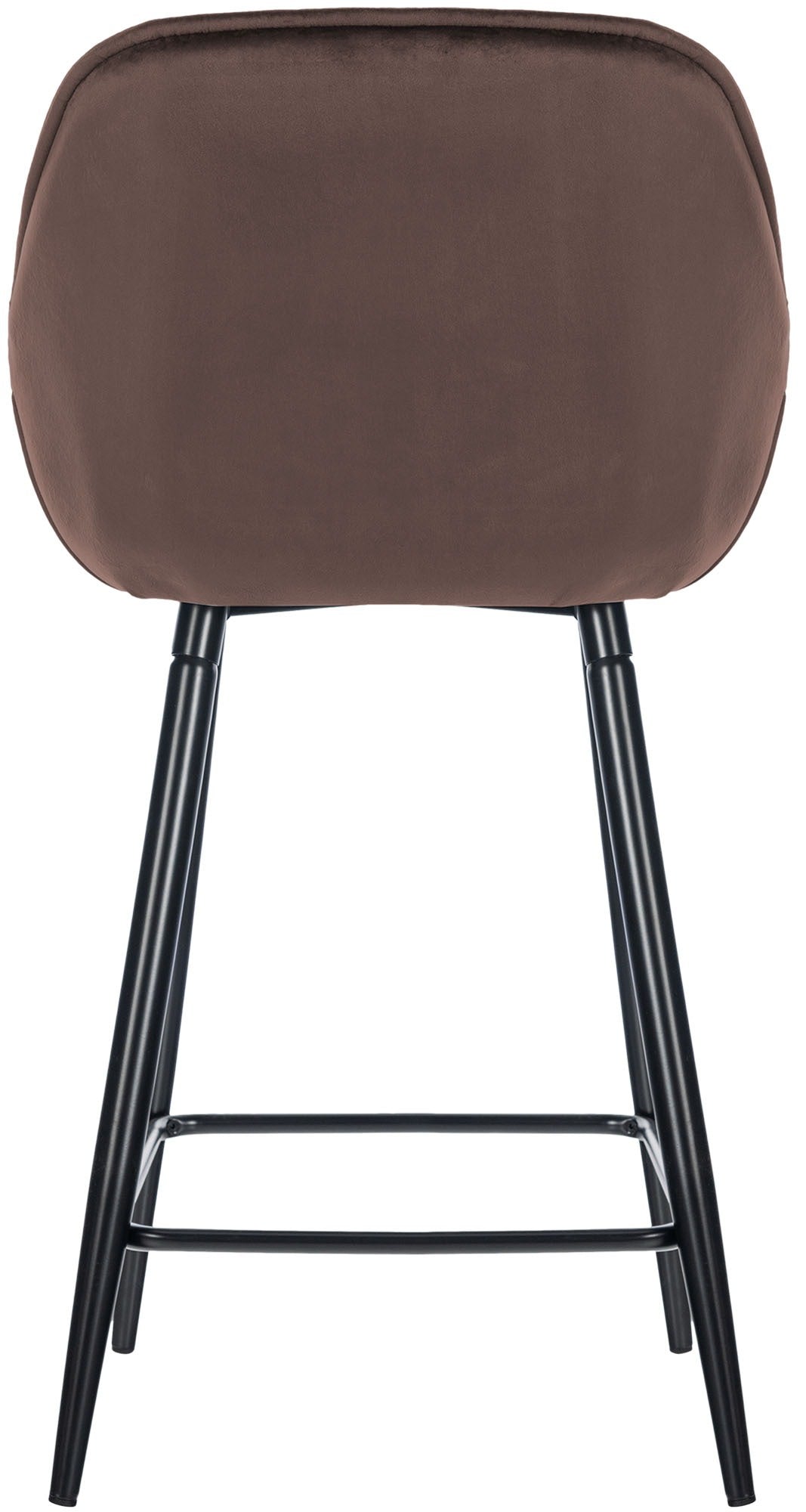 Set van 2 Fluwelen Barkrukken - Hoge Stoelen - Uitstekend Comfort & Stabiel Frame Kleur bruin