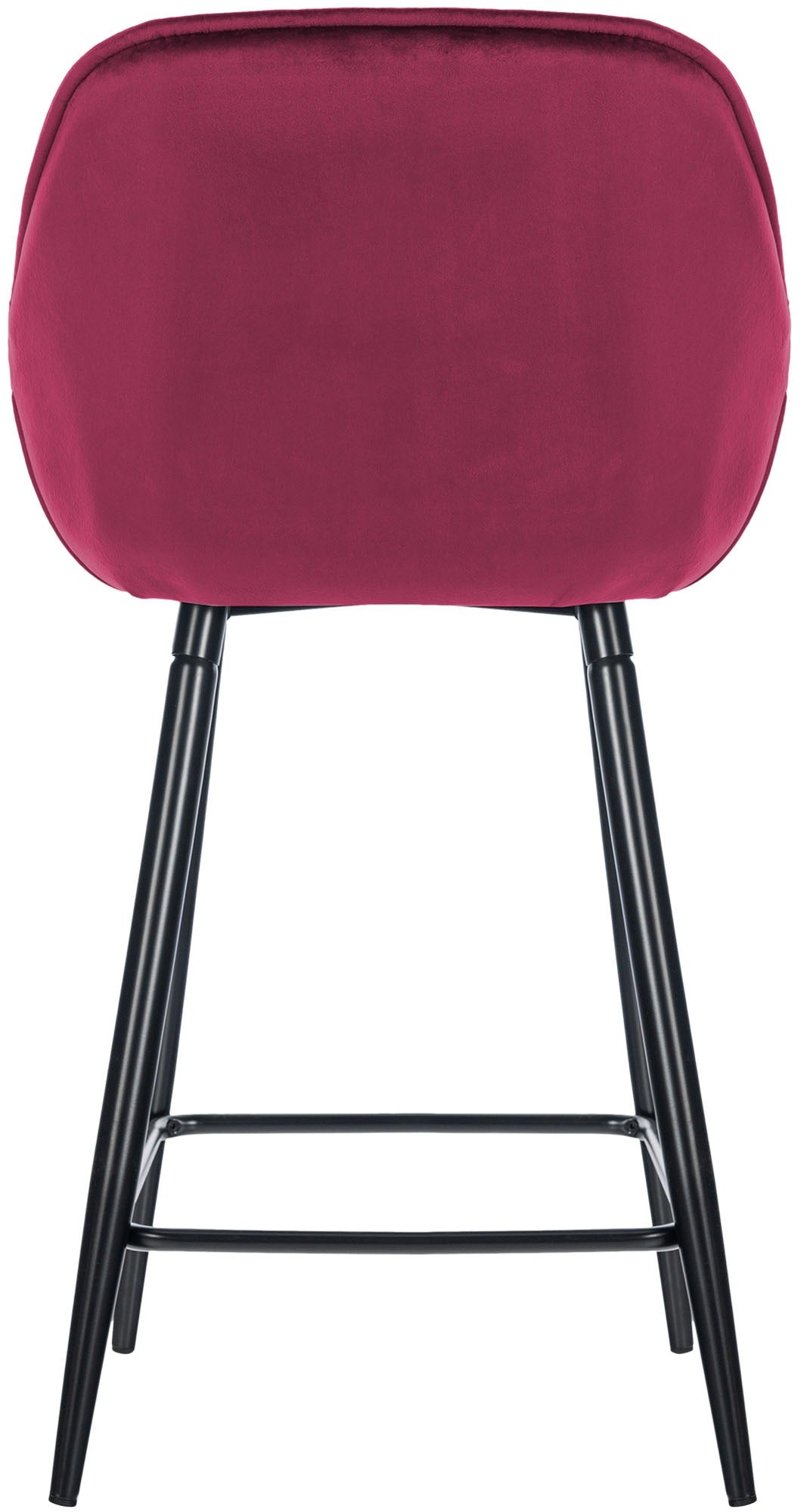 Set van 2 Fluwelen Barkrukken - Gestoffeerde Zitting - Modern Design & Comfort Kleur paars