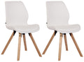 Set Kuipstoelen - Bezoekerstoelen - Comfortabele Zithouding, Polypropyleen & Kunstleder Kleur wit Materiaal kunstleer