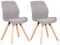 Set Kuipstoelen - Bezoekerstoelen - Comfortabele Zithouding, Polypropyleen & Kunstleder Kleur grijs Materiaal Stof