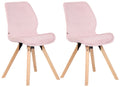 Set Kuipstoelen - Bezoekerstoelen - Comfortabele Zithouding, Polypropyleen & Kunstleder Kleur roze Materiaal zacht