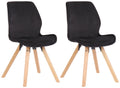 Set van 2 Eetkamerstoelen - Keukenstoelen - Comfortabel Zitgemak Kleur zwart