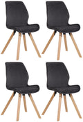 4-delige Set Eetkamerstoelen - Eetkamerstoelen - Comfortabel Zitcomfort Kleur donkergrijs